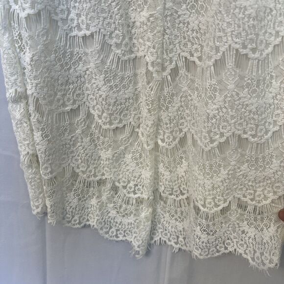 Free People Intimately White Lace Daydreamer Bodycon Open Back Mini Dress Sz M - Picture 5 of 6